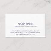 Cake Decorator Baker Bakery Business Card 名刺 (裏面)