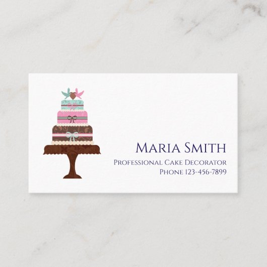 Cake Decorator Baker Bakery Business Card 名刺 (正面)