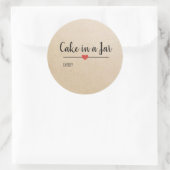 Cake in a Jar kraftスクリプトカスタムクラシックラウンドセント ラウンドシール (バッグ)