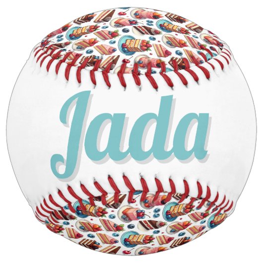 Cake in Your Face (personalize) ソフトボール (裏面)