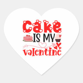 Cake Is My Valentine – Cute Dessert Love Valentine ハートシール