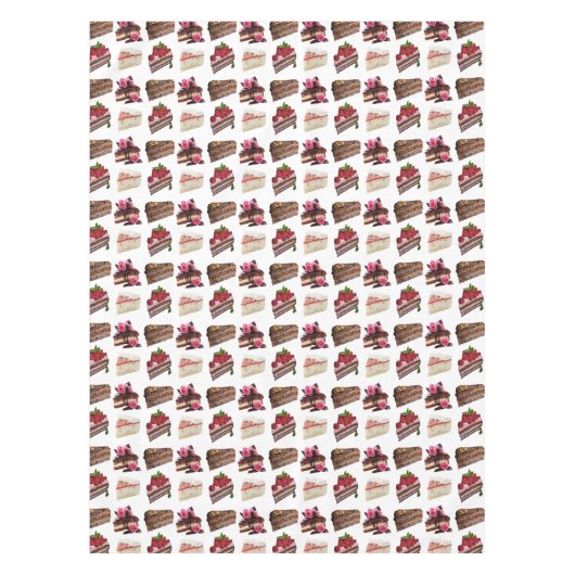 Cake Lovers Delicious Desserts Pattern テーブルクロス (正面)