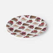 Cake Lovers Delicious Desserts Pattern ペーパープレート (アングル)
