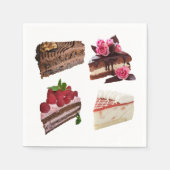 Cake Lovers Delicious Desserts Quirky スタンダードカクテルナプキン (正面)