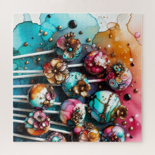 Cake Pops Alcohol Ink ジグソーパズル (横)