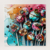 Cake Pops Alcohol Ink ジグソーパズル (縦)