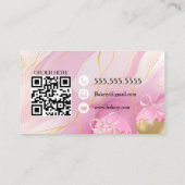 Cake Pops Baker Bakery Treats Pink 名刺 (裏面)