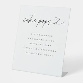 Cake Pops Flavors Dessert Table Wedding Party Sign 台座サイン