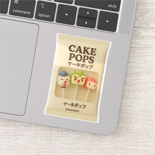 Cake Pops Trio: Cute Character Lollipop Party シール (詳細)
