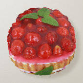 Cake Shop Decorロゴを追加してカスタマイズ ラウンドクッション (正面)