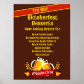 Cake Store用の完全に編集可能なオクトーバーフェストデザート ポスター (正面)