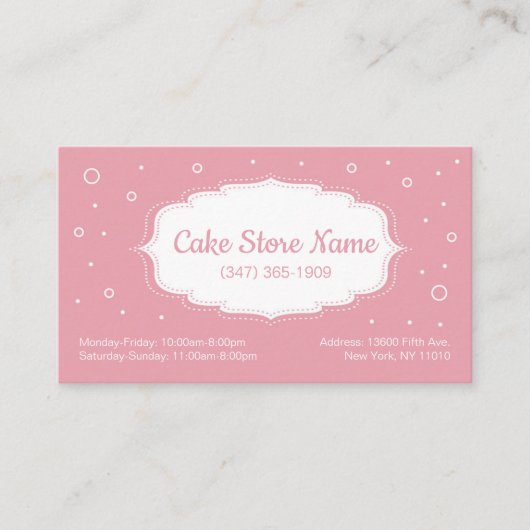 Cake Store business cards 名刺 (正面)
