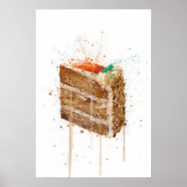 Cake Wall Art Print 'Carrot Cake' ポスター