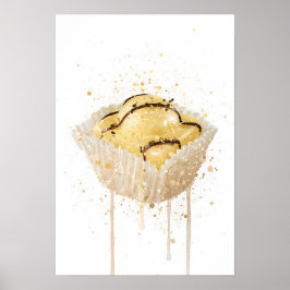 Cake Wall Art Print 'French Fancie Lemon' ポスター