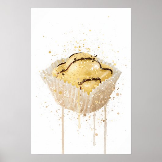 Cake Wall Art Print 'French Fancie Lemon' ポスター (正面)