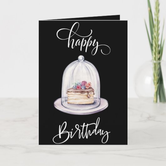 Cake Wishes誕生日カードとカラーリングページ カード (正面)