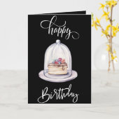 Cake Wishes誕生日カードとカラーリングページ カード (黄色い花)