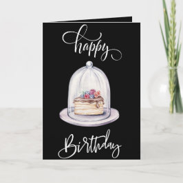 Cake Wishes誕生日カードとカラーリングページ カード