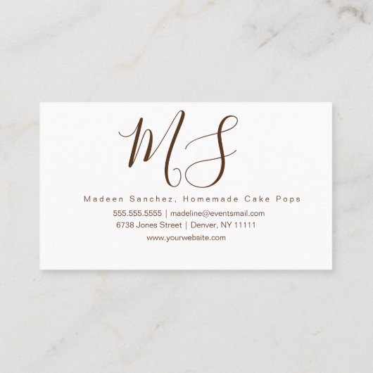 Cakepopロゴ振り分けパターンベーカリー 名刺 (裏面)