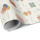 Cakes, Balloons & Confetti Scandi Birthday ラッピングペーパー (ロールコーナー)