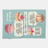 Cakes Kitchen Wisdomコンバージョンパーソナライズされた キッチンタオル (横)