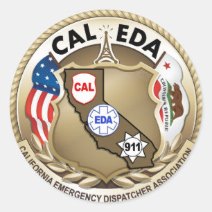 CAL-EDAのロゴのステッカー(大きいロゴ) ラウンドシール