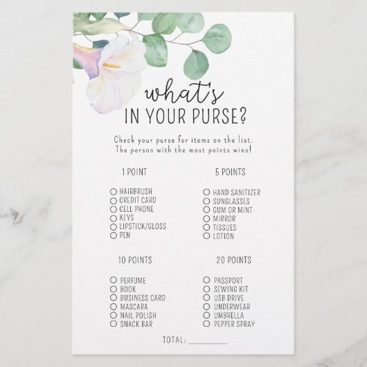 Cala and eucalyptus – あなたの財布ゲームの中に何があるか (正面)