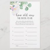 Cala and eucalyptus – 花嫁の年齢 (正面)