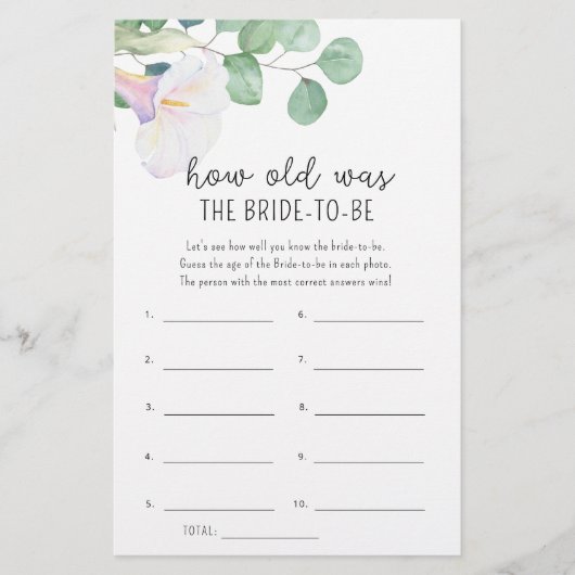 Cala and eucalyptus – 花嫁の年齢 (正面)