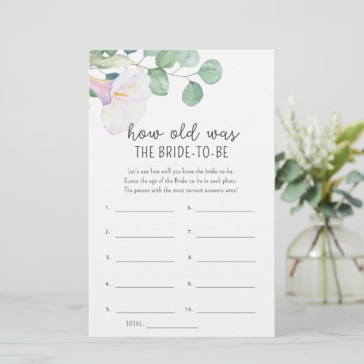 Cala and eucalyptus – 花嫁の年齢 (スタンド正面)