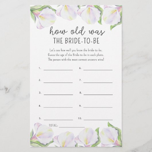 Cala flowers – 花嫁の年齢 (正面)