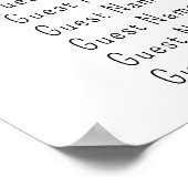 Cala flowers - Seating Chartフォーム・ボード ポスター (角)