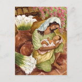 CALA LILIESを持つ母親と子供 – 数々の ポストカード (正面)