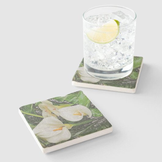 CALA LILY/DIG.EFFECTSを使用した石コースター ストーンコースター (横)