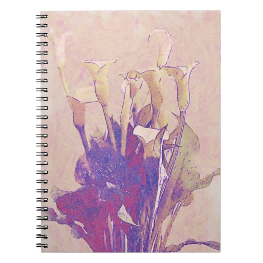 Cala Lily in Pink Art Journal Notebook ノートブック (正面)