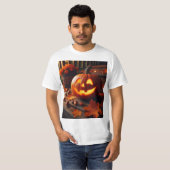 Calabaza de Halloween: Diseño Espeluznante y Diver Tシャツ (正面フル)