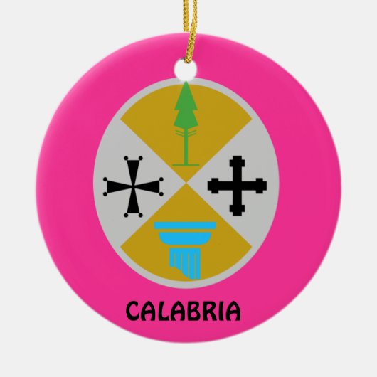 Calabria*イタリアのクリスマスのオーナメントカラブリアNatali セラミックオーナメント (正面)