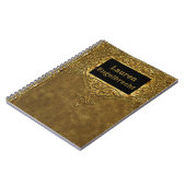 Calabrias IXの古書のスタイルのビクトリア時代の人のモノグラム ノートブック (左側)