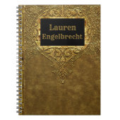 Calabrias IXの古書のスタイルのビクトリア時代の人のモノグラム ノートブック (正面)