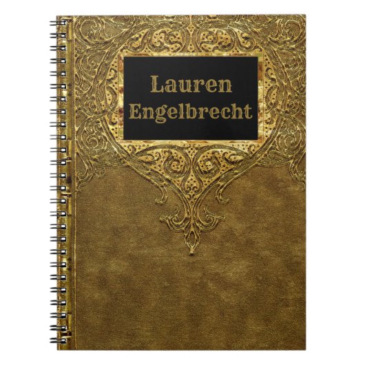 Calabrias IXの古書のスタイルのビクトリア時代の人のモノグラム ノートブック (正面)
