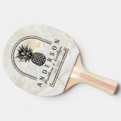 Calacatta Gold Marble Pineapple Wedding Arch &Name 卓球ラケット (横)