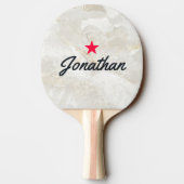 Calacatta Gold Marble Stone Vintage Star Signature 卓球ラケット (裏面)