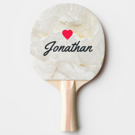 Calacatta Gold Marble Vintage Heart Signature 卓球ラケット