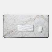 Calacatta Marble Texture — Top-Down View デスクマット (キーボード&マウス)