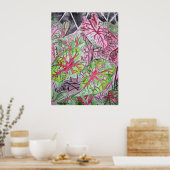 caladiums_plant_絵画s ポスター (キッチン)