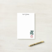 Calatea祈りの言葉プラントカスタマイズITメモ帳 ポストイット (デスク上)