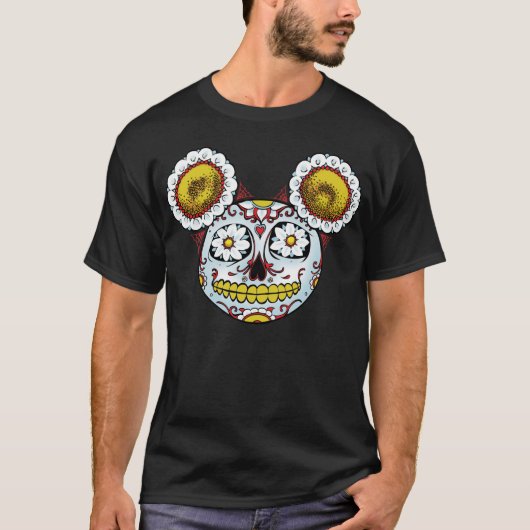 Calaveraの砂糖のスカル Tシャツ (正面)