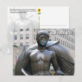 Calaveraの顔マスクのYouth像 - NYC H ポストカード