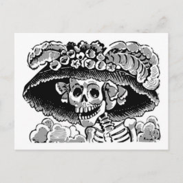 Calaveraのcatrinaの郵便はがき ポストカード