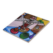 CALAVERAのLA COCINERAのLA JEFAの絵画 タイル (側面)